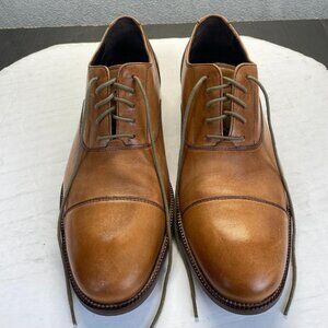 Cole Haan Williams Oxford Shoes Tan Whiskey Leather C12337 Mens Size 10M